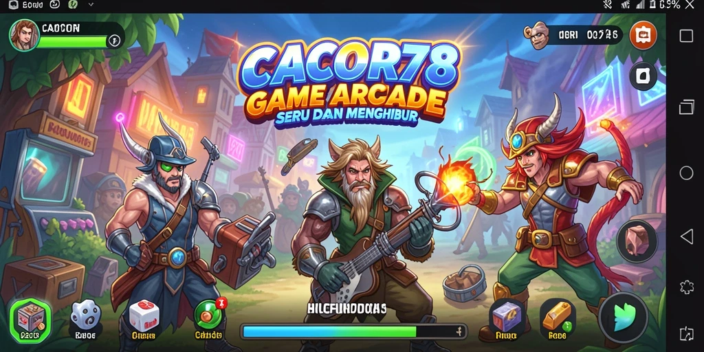 Screenshot CACOR78 menampilkan gameplay arcade yang intens dan seru.