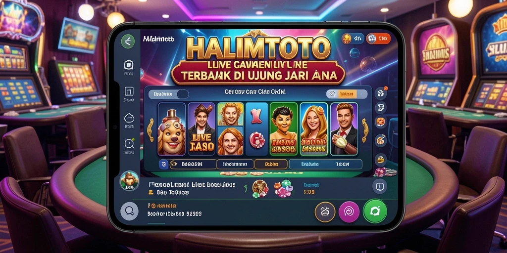 Gameplay HALIMTOTO yang imersif dalam Live Casino.