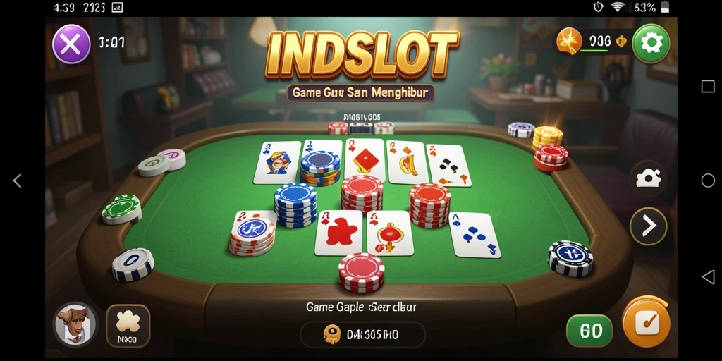 Tampilan gameplay seru dalam permainan Gaple INDSLOT.