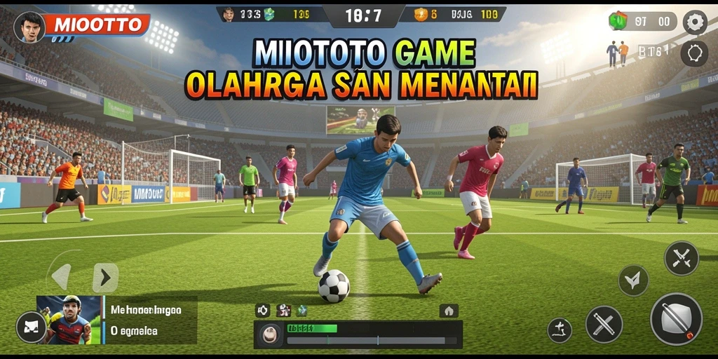 Screenshot MIOTOTO menampilkan aksi seru dalam permainan olahraga.