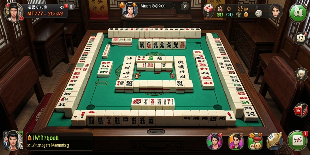 Tampilan gameplay menarik dari MT777 dalam permainan Mahjong.