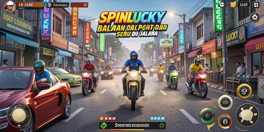 Tampilan menegangkan dari balapan SPINLUCKY yang penuh aksi.