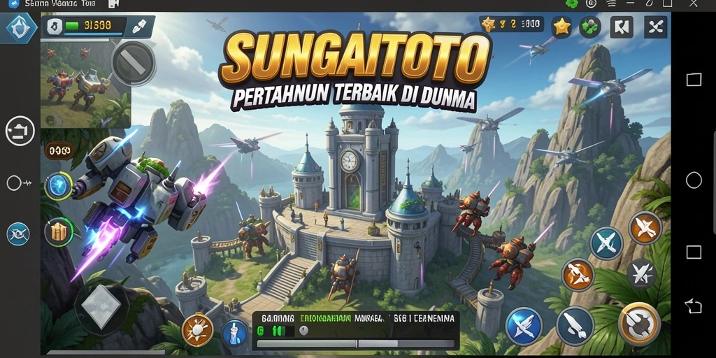 Tampilan gameplay SUNGAITOTO yang menegangkan di medan tempur Tower Defense.