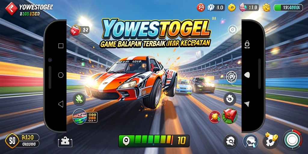 Tampilan gameplay balapan yang mendebarkan di YOWESTOGEL.